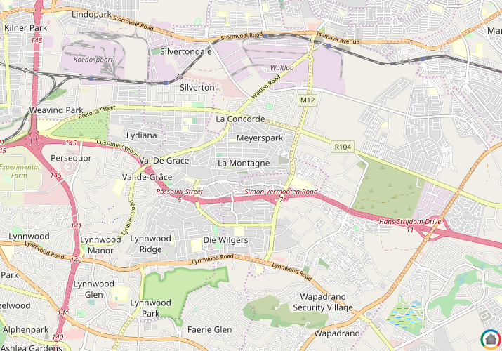 Map location of La Montagne